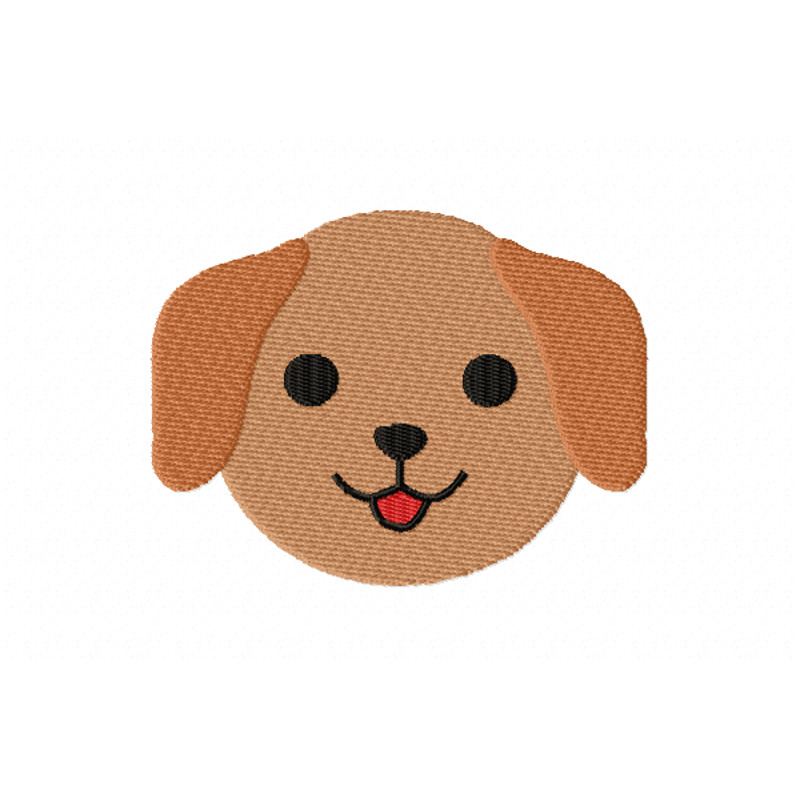 Puppy Face Embroidery Design 3 Sizes INSTANT D0WNL0AD 0