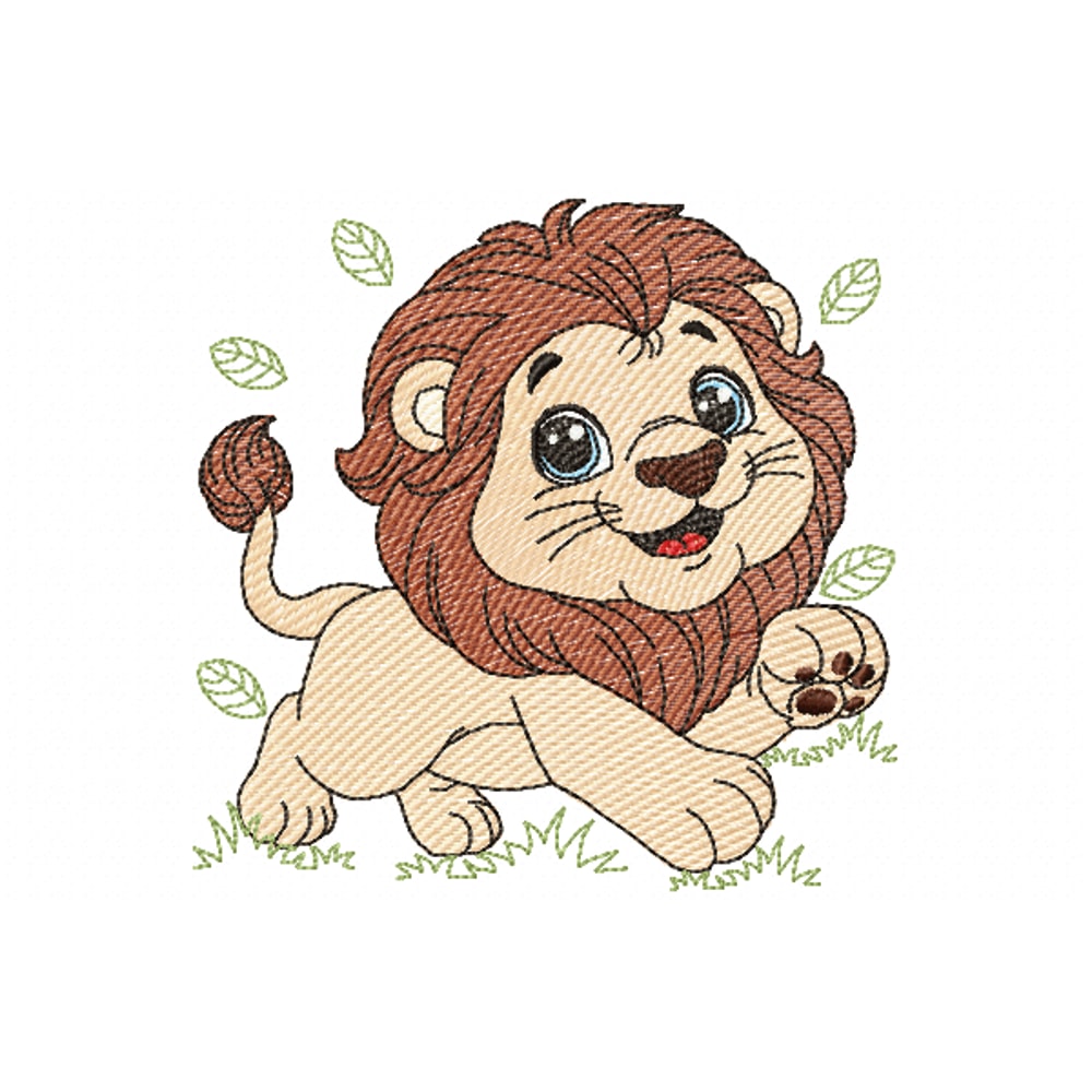 Cute Lion Embroidery Design INSTANT D0WNL0AD 0