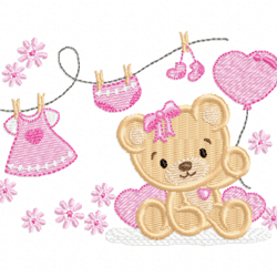 baby bear embroidery design -instant d0wnl0ad
