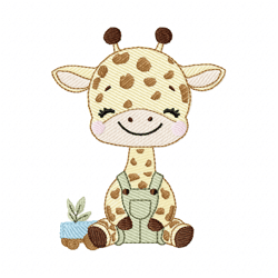 cute giraffe embroidery design -instant d0wnl0ad
