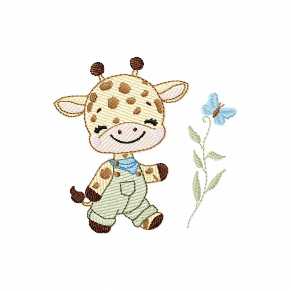 Cute Giraffe Embroidery Design INSTANT D0WNL0AD 02 0
