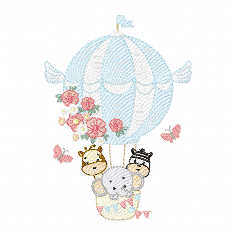 Animal Balloon Embroidery Design INSTANT D0WNL0AD 02 0