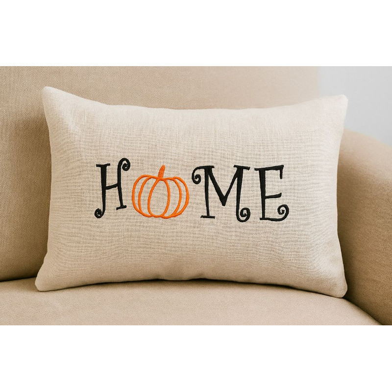Home Pumpkin Embroidery Design INSTANT D0WNL0AD 0