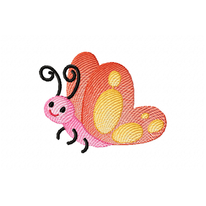 Baby Butterfly Embroidery Design INSTANT D0WNL0AD 0