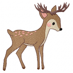 little deer embroidery design -instant d0wnl0ad 04