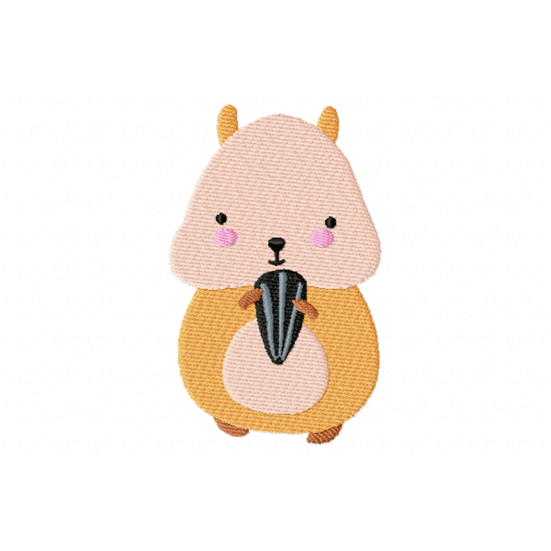 Hamster Embroidery Design INSTANT D0WNL0AD 0
