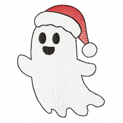 christmas ghost embroidery design -instant d0wnl0ad
