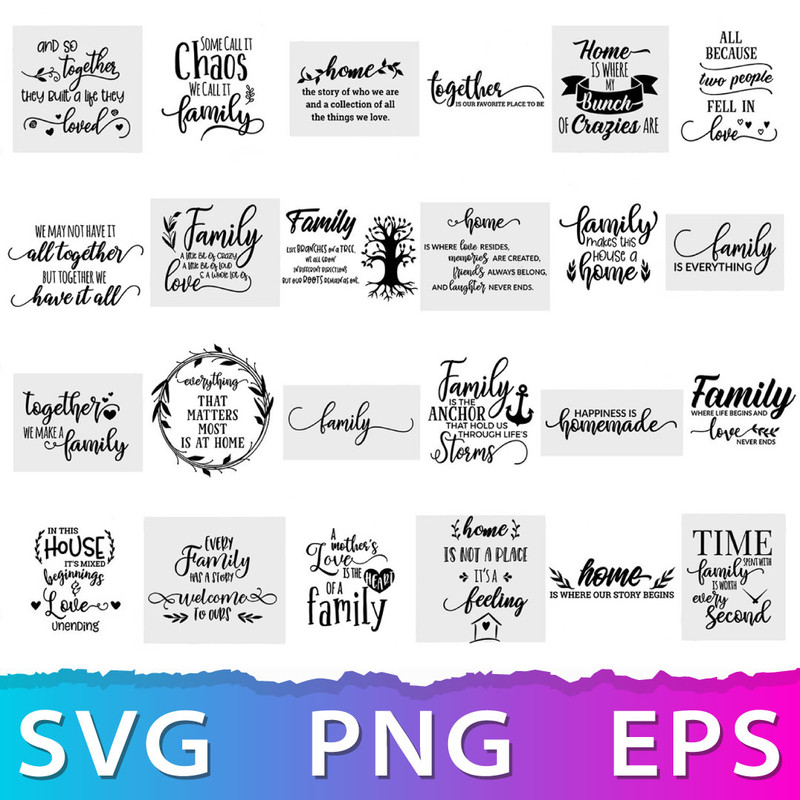 Family Quotes SVG Bundle, Family Sign SVG, Family Quote SVG .jpeg