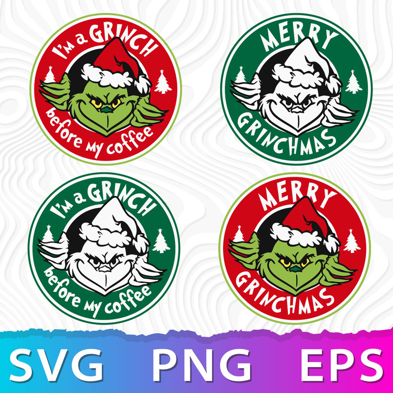 Merry Grinchmas Logo SVG, Grinchmas PNG, Grinchmas Coffee, Merry Grinchmas Printable  .jpeg