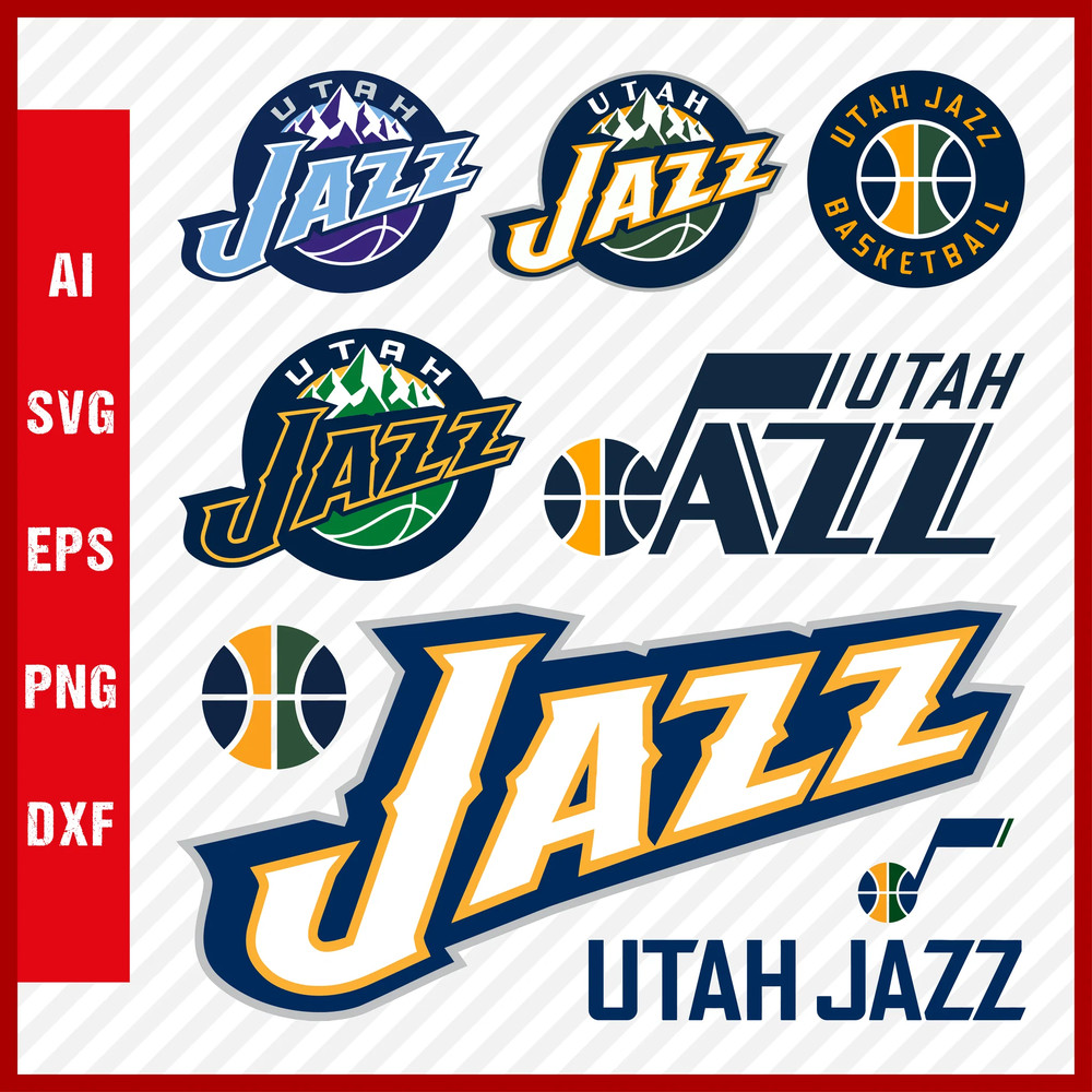 Utah Jazz Logo SVG - Utah Jazz SVG Cut Files - Utah Jazz PNG Logo, NBA Basketball Team, Utah Jazz Clipart Images  .png