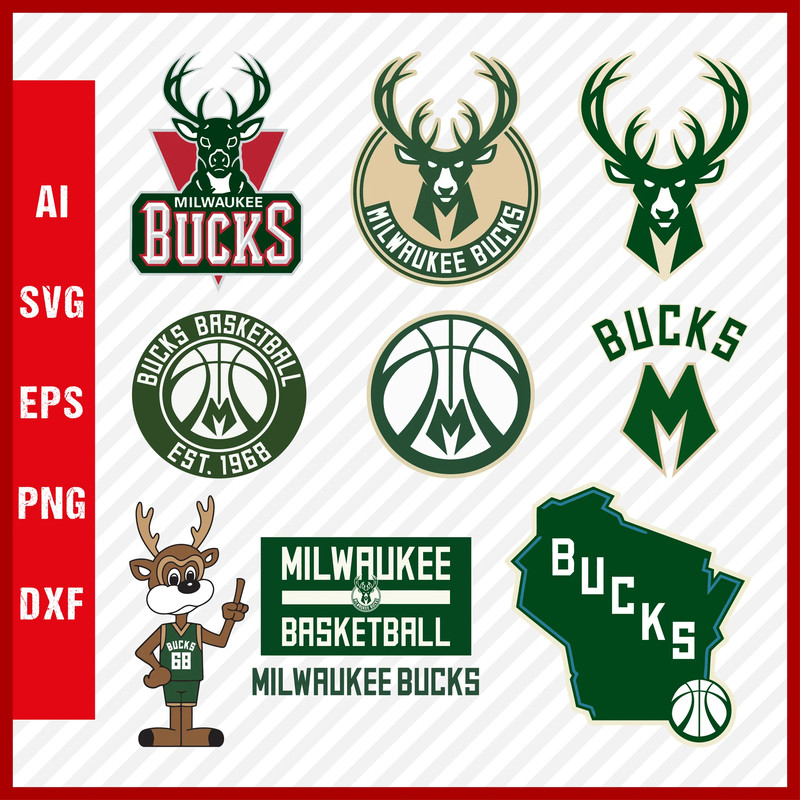 Milwaukee Bucks Logo SVG - Milwaukee Bucks SVG Cut Files - Milwaukee Bucks PNG Logo, NBA Basketball Team, Clipart Image .png