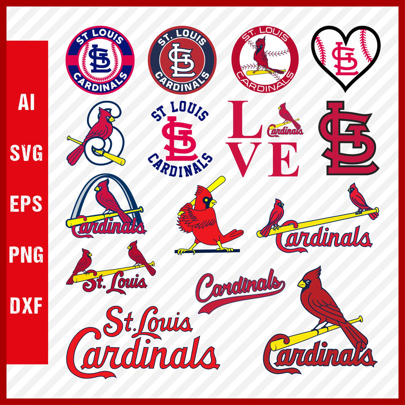 St Louis Cardinals SVG Files - Cardinals Logo SVG - St. Louis Cardinals PNG Logo, MLB Logo, Clipart Bundle.png