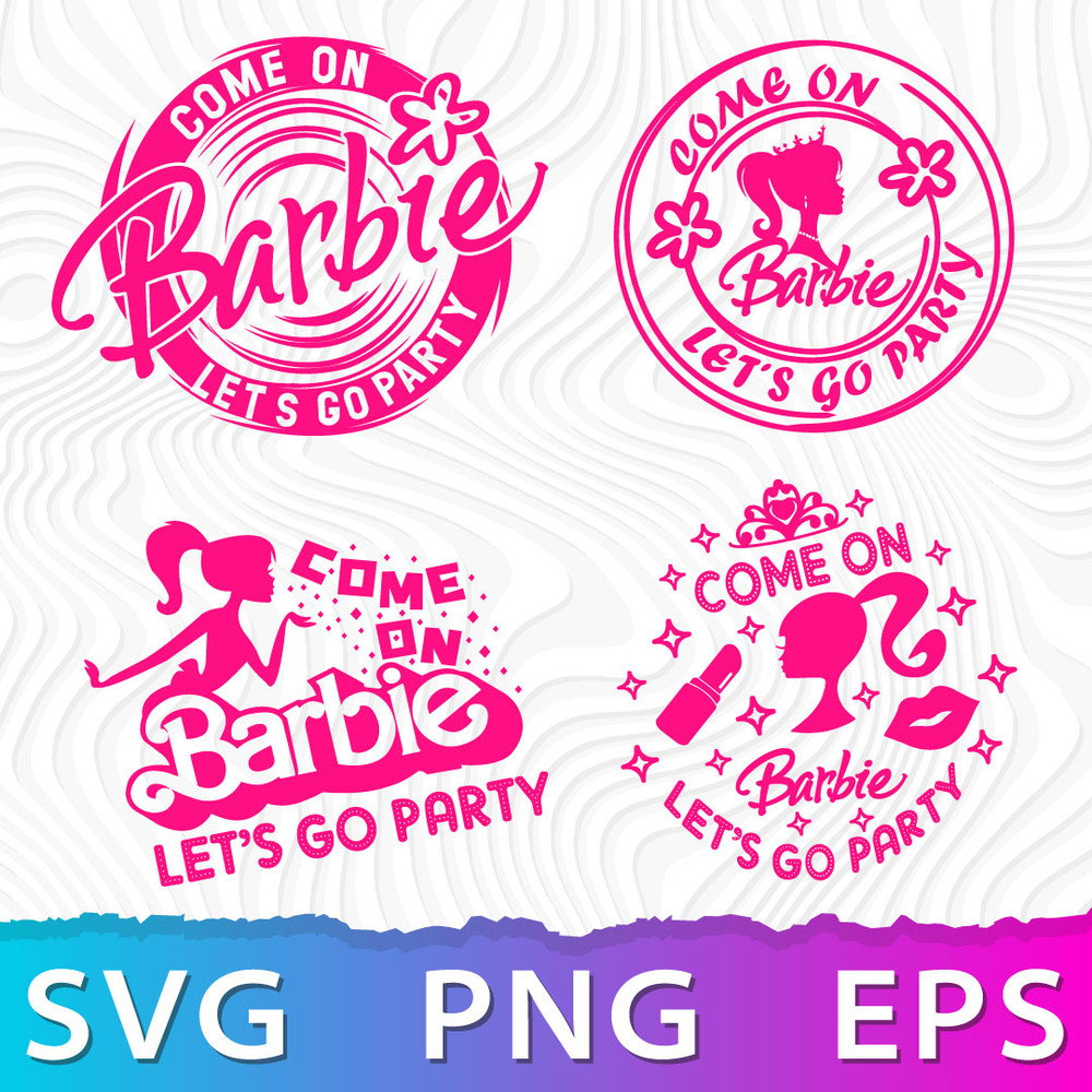 Barbie Party SVG, Barbie Logo PNG, Barbie SVG Cricut, Barbie PNG Transparent .jpeg