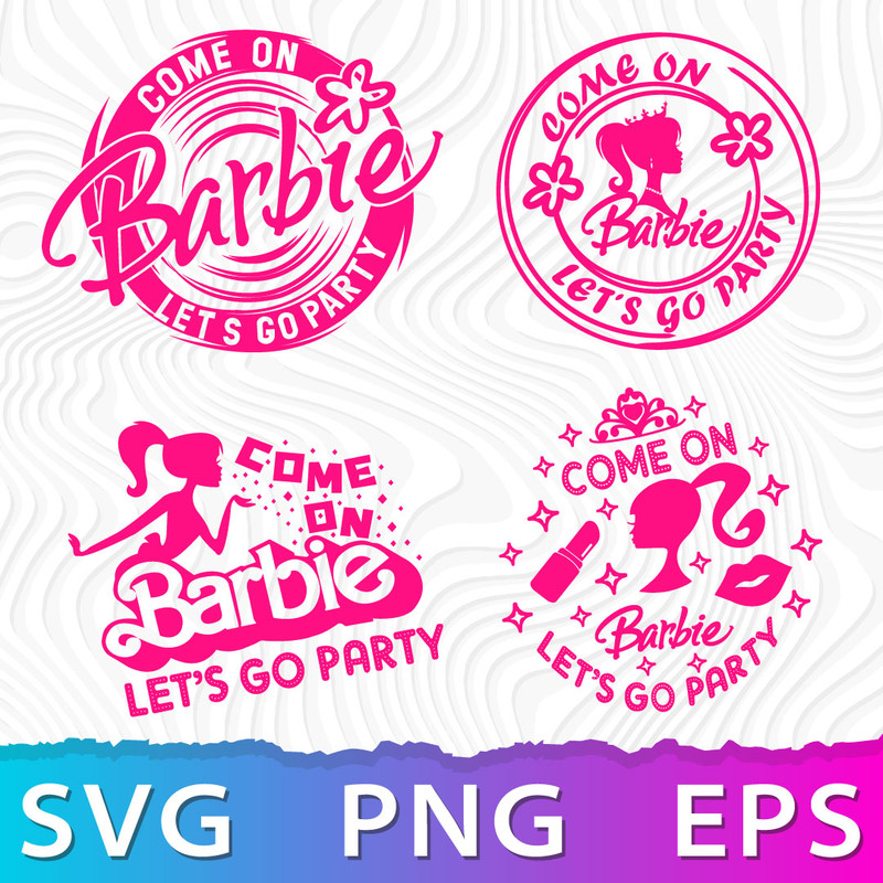 Barbie Party SVG, Barbie Logo PNG, Barbie SVG Cricut, Barbie PNG Transparent .jpeg