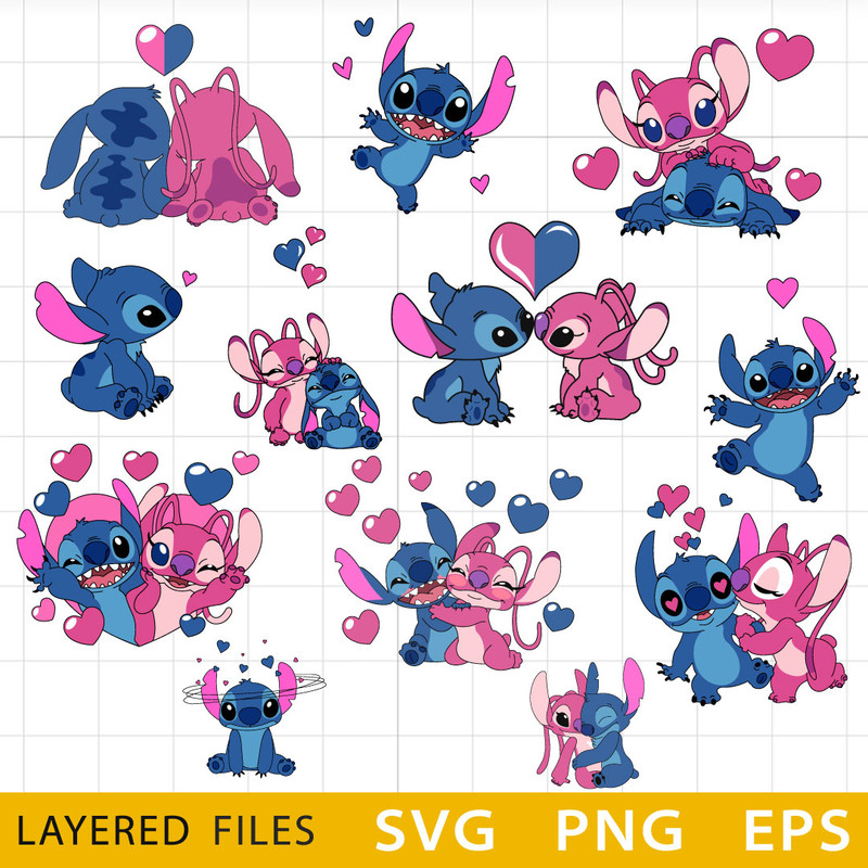 Stitch Bundle Layered SVG, Stitch Cricut file, Cut files, Stitch Layered digital vector file, Stitch Digital download .jpeg