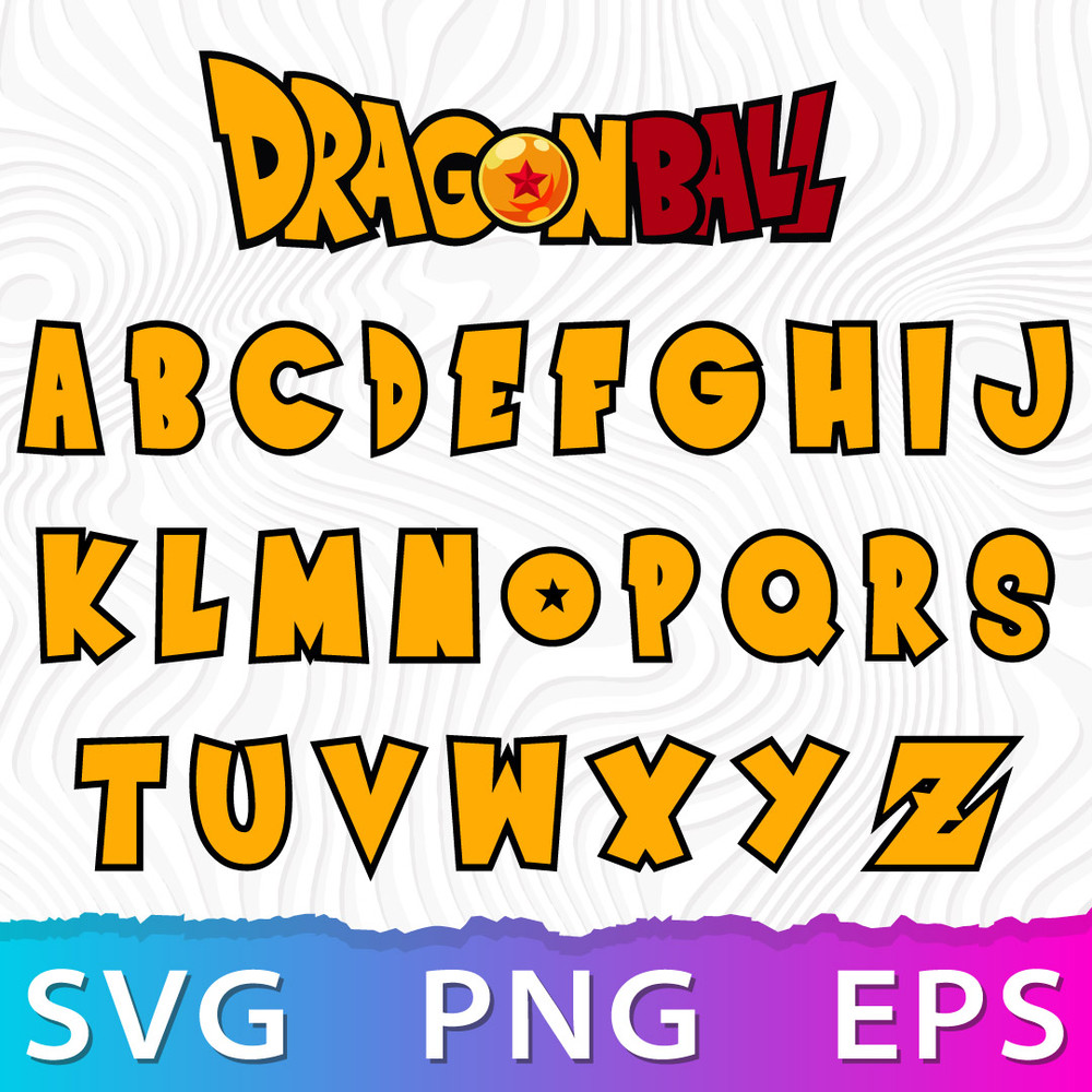 Dragon Ball Font SVG .jpeg
