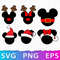 Mickey And Minnie Mouse Christmas Clipart, Mickey Mouse Christmas SVG, Mickey Mouse PNG .jpeg