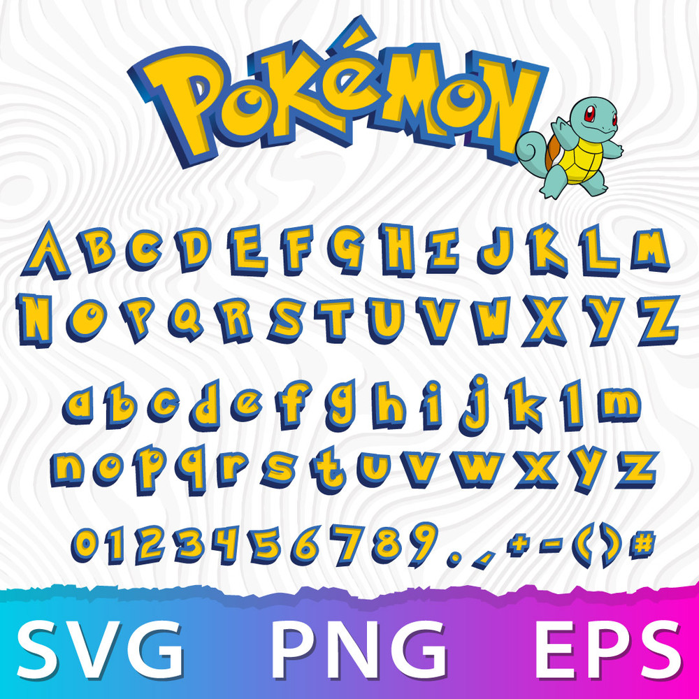 Layered Pokemon Font Cricut SVG .jpeg
