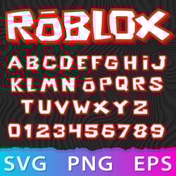 roblox alphabet svg, roblox font cricut files, roblox font 3d, roblox font digital download, roblox clipart