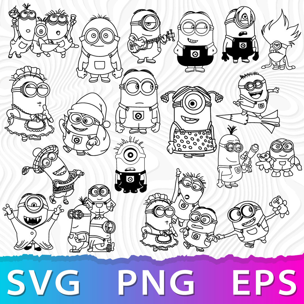 Minions SVG, Minions PNG Transparent, Minion SVG For Cricut .jpeg