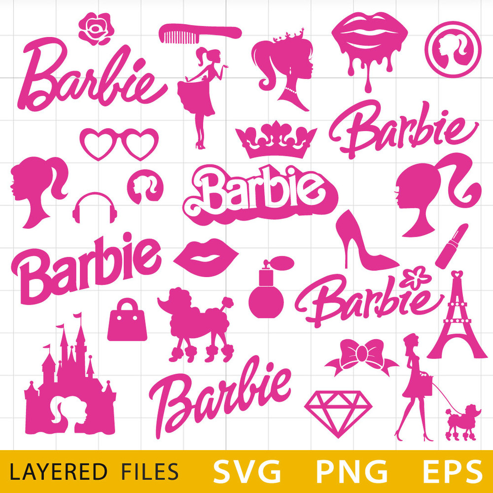 Barbie Bundle SVG, Barbie Vector, Barbie Logo, Barbie Birthday, Barbie Print SVG, Barbie Print Svg, Barbie Digital Downl .jpeg