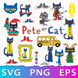 pete the cat svg, pete the cat bundle, pete the cat png, pete the cat transparent background