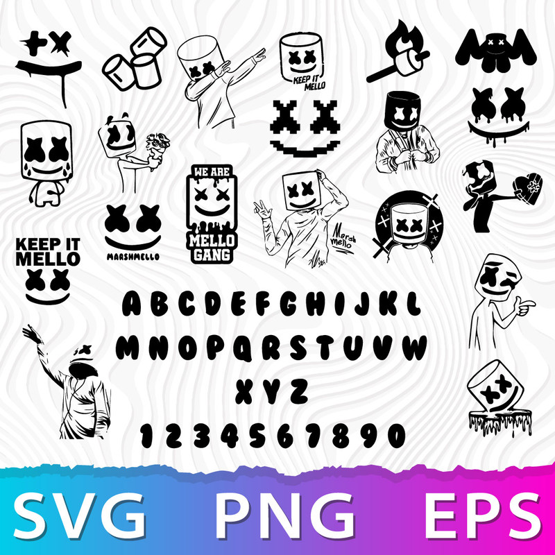Dj Marshmello Bundle svg .jpeg