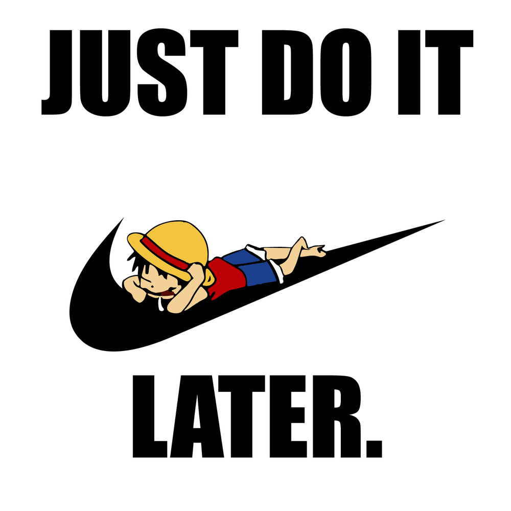 Nike Just Do It One Peace Later Svg, Nike Disney Svg, Nike Logo Svg, Fashion Logo Svg, File Cut Digital Download .png