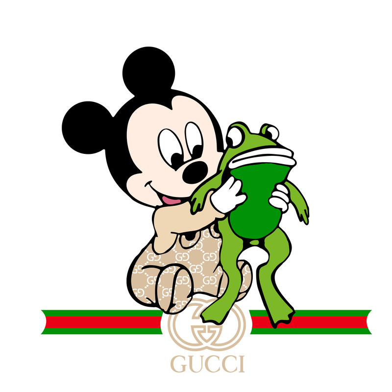 Gucci Mickey baby Svg, Gucci brand Logo Svg, Gucci Logo Svg, Fashion Logo Svg, File Cut Digital Download .png