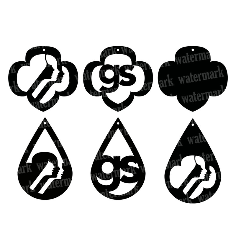 Girl scout earrings svg Girl scout earrings for cricut Girl scout Logo teadrop earring svg Download .jpeg