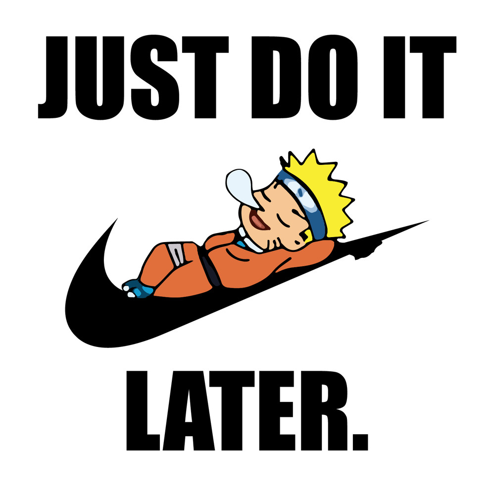 Nike Just Do It Naruto Later Svg, Nike Disney Svg, Nike Logo Svg, Fashion Logo Svg, File Cut Digital Download .png