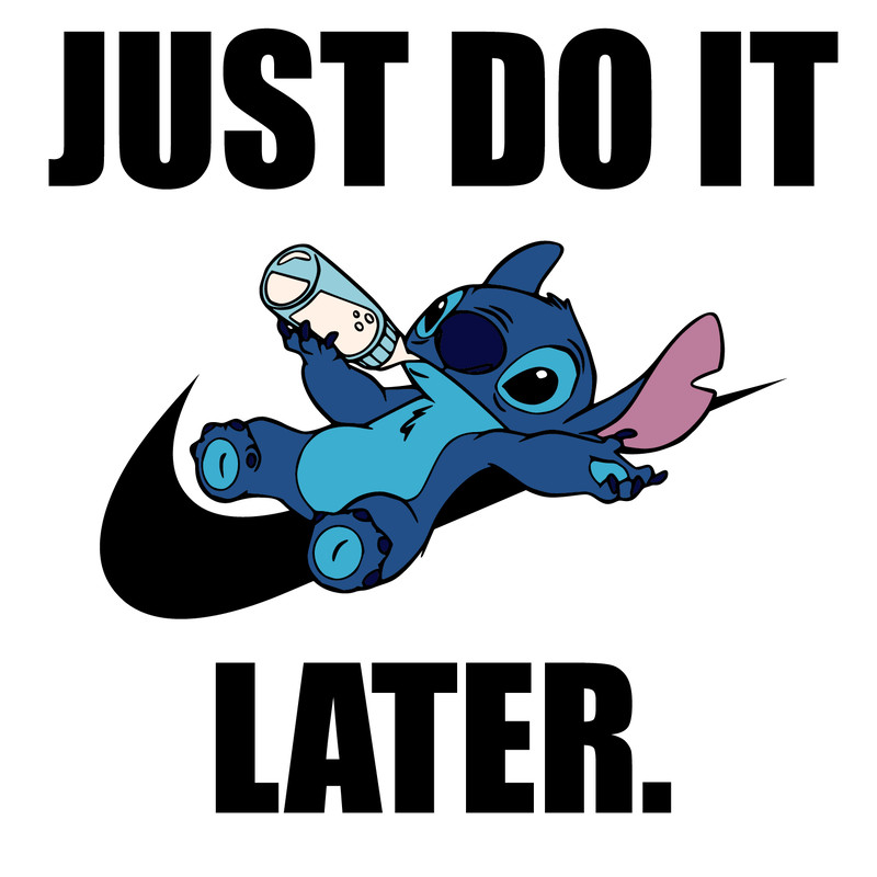 Nike Just Do It Stitch Later Svg, Nike Disney Svg, Nike Logo Svg, Fashion Logo Svg, File Cut Digital Download .png