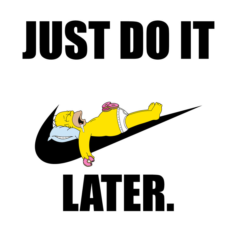 Nike Just Do It The Simpsons Later Svg, Nike Disney Svg, Nike Logo Svg, Fashion Logo Svg, File Cut Digital Download .png