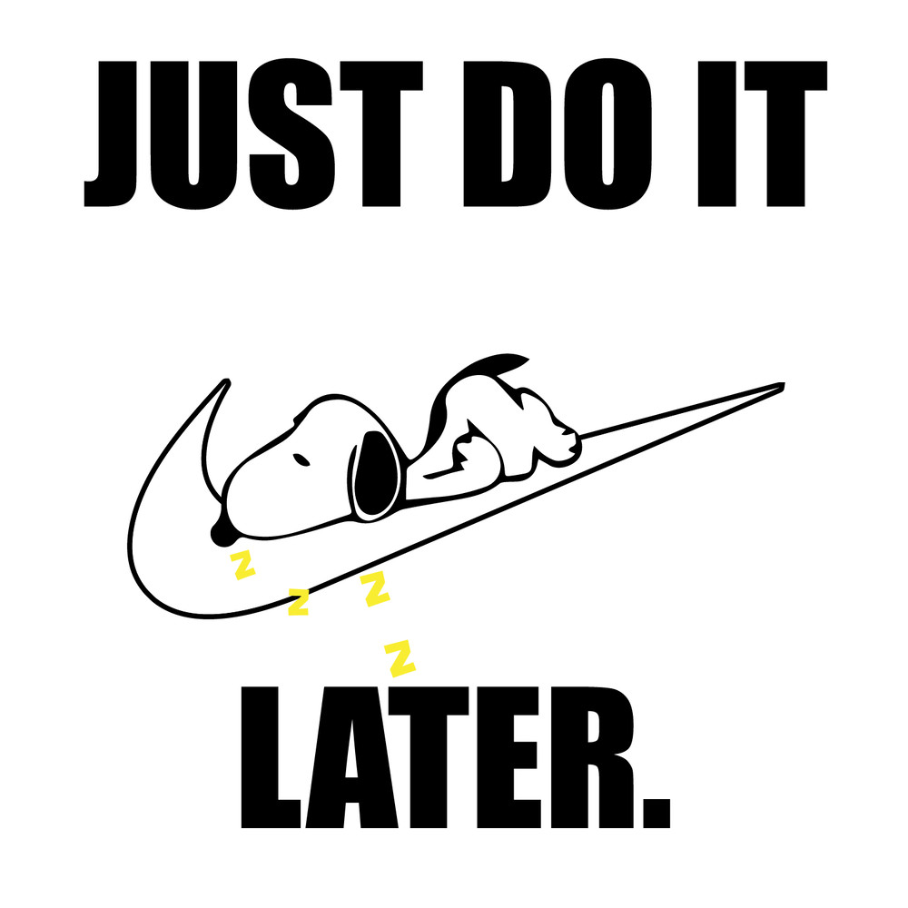 Nike Just Do It Snoopy Later Svg, Nike Disney Svg, Nike Logo Svg, Fashion Logo Svg, File Cut Digital Download .png