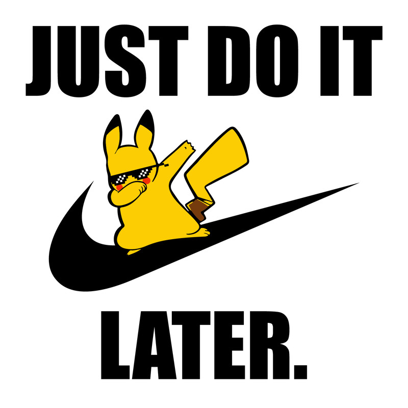 Nike Just Do It Pikachu Later Svg, Nike Disney Svg, Nike Logo Svg, Fashion Logo Svg, File Cut Digital Download .png