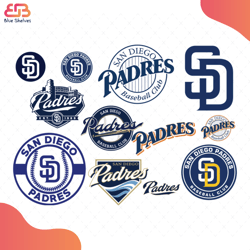 san diego padres bundle svg