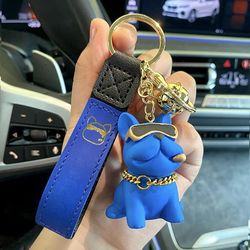 eychain Cute Puppy Keyring Charms Resin Dog Car Keychain Pendant Creative Bag