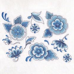 Blue roses : Embroidery Design, Haddonfield EST Embroidery Design,Embroidery design Movie Embroide