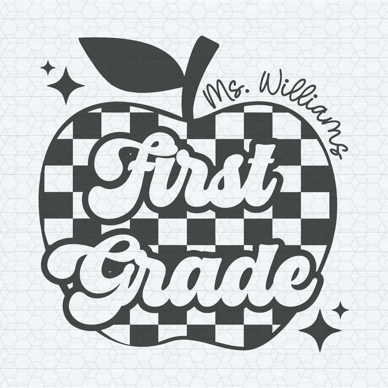 Custom First Grade Teacher Apple SVG.jpg
