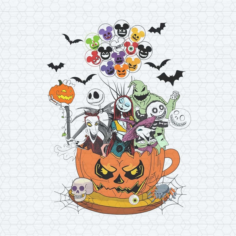 Mickey Balloons Halloween Characters Pumpkin PNG.jpg