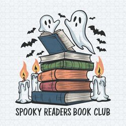 spooky readers book club ghost book lover svg