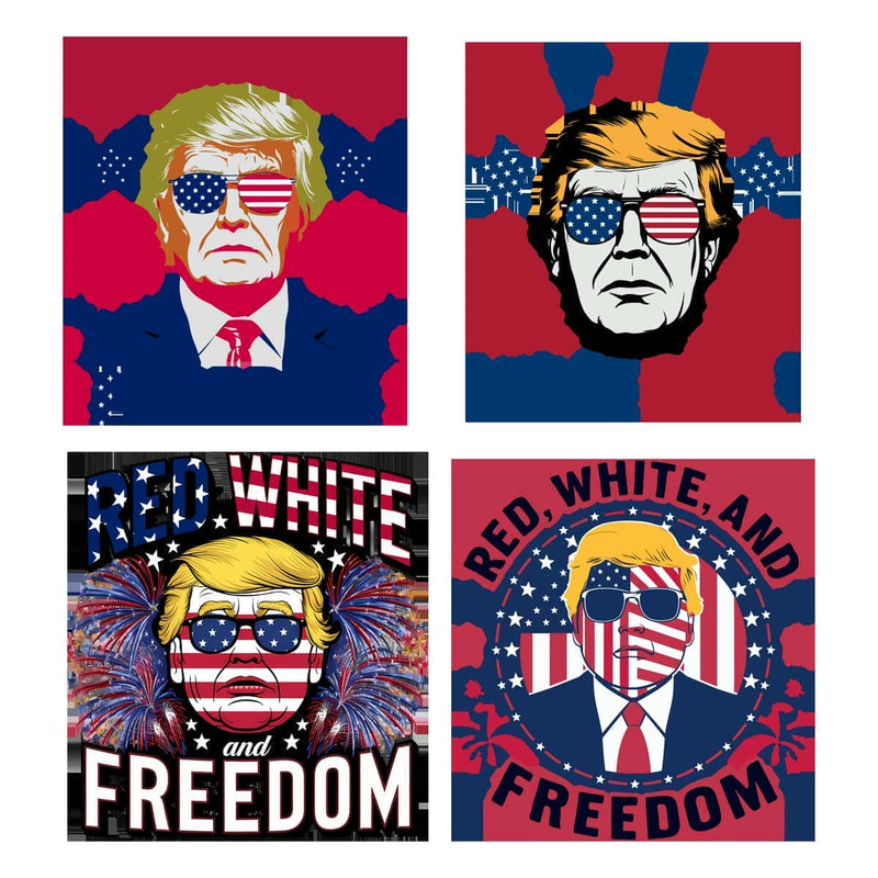 4 Files Donald Trump Red White And Freedom SVG PNG Bundle.jpg