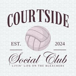 Retro Courtside Social Club Est 2024 SVG