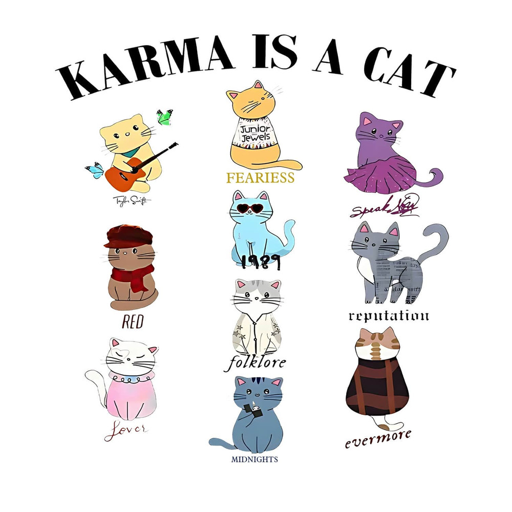 Svg210723t080 Karma Is A Cat Svg Taylor Swift Albums Svg File Instant Download Svg210723t080png.jpg