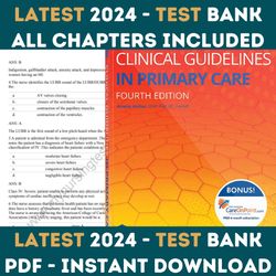 Test Bank For Clinical Guidelines in Primary Care 4rd Edition by Amelie Hollier Chapter 1-19