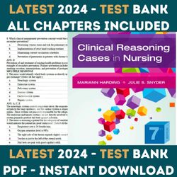 Test Banks For Clinical Reasoning Cases in Nursing 7th Edition by Mariann Harding Julie Snyder 9780323527361