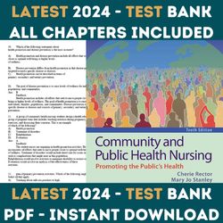 Test Bank Community and Public Health Nursing 10th Edition Rector 9781975123048 Chapter 1-30