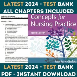 Test Bank For Concepts for Nursing Practice 3rd Edition By Jean Foret Giddens 9780323581936 Chapter 1-57