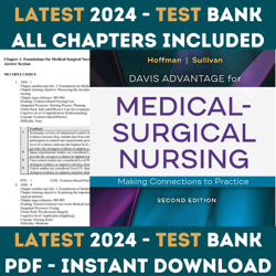 Test Bank for Davis Advantage for Medical-Surgical Nursing Making Connections to Practice 2nd Edition by Janice Hoffman