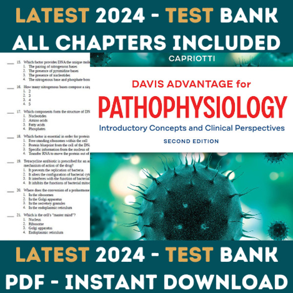 Test bank Davis Advantage for Pathophysiology Introductory Concepts and Clinical Perspectives 2nd Edition.PNG